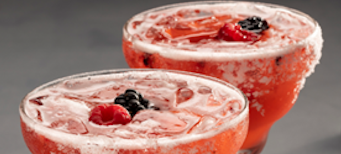 Two of Uncle Julio's Mixed Berry July Margarita of the Month